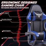 Ergonomic Gaming Chair with Footrest, PU Leather Video Game Chairs for Adults, Reclining Gamer Chair 62305538