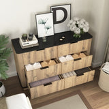 Modern Multi-functional Six-drawer MDF Cabinet,The perfect combination of rounded corners and 23515202