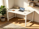 31" Computer Desk Gaming Table Home Office Writing Study Workstation with Sturdy Metal Frame, Pure 08555992