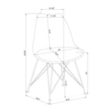 Set of 2 Polypropylene Side Chairs, Grey B016P223225