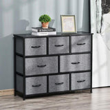 3-layer fabric drawer cabinet with 8 drawers in dark gray 71518239