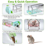 4Pcs Humane Live Mouse Trap Reusable Rat Rodent Trap Catch Release Cage Safe for Family Children 99342891