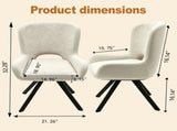 Fabric dining chair set of 2, modern soft cushioned dining chairs, comfortable backrest, W3851P494056