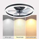 ZUN Ceiling Fan with Lights Dimmable LED W1340103783