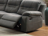 Contemporary Motion Sofa 1pc Couch Metal Reclining Plush Cushion Living Room Furniture Slate Blue B011P205569