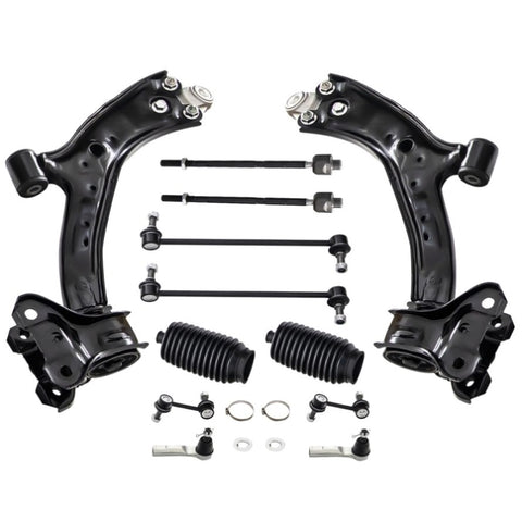 ZUN 12pc Control Arm Suspension Kit with Ball Joint Tie Rod Set for Honda CR-V 07-11 05021006