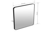 24 x 32 Inch Bathroom Mirror Black Aluminum Frame 74258517