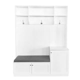 ZUN Elegant Design Hall Tree with Comfort and Storage Solutions, Functional Hallway Shoe Cabinet with 73828182