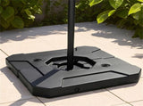 2-Piece Fillable Cantilever Umbrella Base, Heavy Duty Water & Sand Weighted HDPE Patio Umbrella 49487926