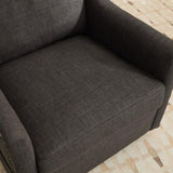 dark grey 360 degree swivel rotating accent chair with USB and magazine book for living room and W2603P169670