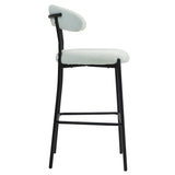 26'' Counter height bar stools Teddy fabric cover kitchen island counter bar stool with black powder W2215P196282