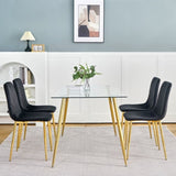 Modern simple light luxury dining black home bedroom stool back dressing student desk W210122575