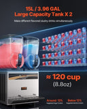 VEVOR Machine, 15Lx2 Tank Commercial Slushy Machine, Slushie Machine 1000W, Commercial T3342P309857