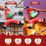 4.9 FT Lighted Christmas Inflatable Decoration, Inflatable Hanging Santa Claus with Gift Bag, Funny 29820993