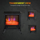 ZUN Electric Fireplace Heater LED Flame Fireplace Stove BLACK-AS （Prohibited by 04856430