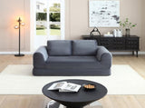 2-in-1 Folding Convertible Sofa Bed, Modern Corduroy Sleeper Couch with 2*pillows, Futon Modular W1117P415684