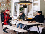 1500W Hanging Halogen Patio Heater, Fanless Electric Ceiling Heater, IP23 Rated, 2 Heat Settings, 16046511