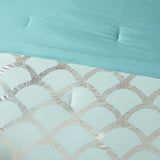 ZUN Metallic Comforter Set with Bed Sheets B03595877