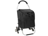Shopping Stair Trolley with Wheels,Trolley Black Foldable Shopping Cart,Removable Shopping Oxford 27708198