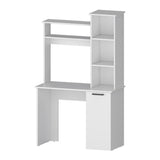 White 3-Tier Storage Shelves Computer Desk B062P175110
