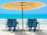 Folding Beach Chair Set of 2 for Adults, 4 Position Portable Backpack Foldable 58603294