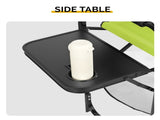 26" Tall Directors Chair with Footrest, 4Portable Bar Height Folding Camping Chair with Built-in Cup 86671613