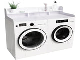 (58" Width x 28" Depth) Washer Dryer Countertop with Non-slip Pads, Laundry Wood Shelf Topper with W2641P490374