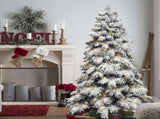 6ft Flocked Scarecrow-Shaped Christmas Tree with 270 Warm White LED Lights, 594 PVC Memory Wire 76273616
