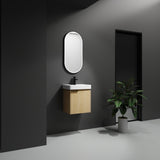 ZUN 20" Wall-Mounted Bathroom Vanity with Ceramic Sink, Storage Cabinet with Doors W1972P196398