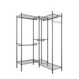 Closet Organizer Metal Garment Rack Portable Clothes Hanger Home Shelf 34688185