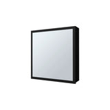 Black Medicine Cabinet with Included Mirror and 1 Door B062P252185