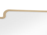 Lexington Modern Bedroom Mirror in Beige with Sculpted Frame and Gold Accents B009P450612