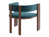 Unique Curved Back Design Wooden Dining Chair with Protective Pad Suitable for Kitchen or Dining T3609P482845