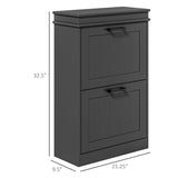 ZUN Shoe Storage Cabinet-Black （Prohibited by WalMart） 01088751