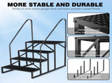 4 Step Ladder with Handrail, Swimming Pool Ladder Above Ground, 660 lb Load Capacity RV Steps with 53062981