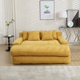 COOLMORE Chenille 2-seater lazy sofa With 5 back pillows,Comfy Sofa- Deep Seat Couch for Living W395P197934