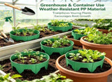 12 pcs Adjustable Interlocking Plant Grow Rings, PP Plastic Plant Guard with SnapTogether Panels, 75549765