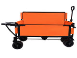 3-in-1 Convertible Folding Wagon Cart with Bench Seat & Rear-Mounted Folding Tabletop - 500lbs W2932P320639