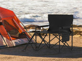 Oversized Foldable Camping Chair with Side Table & Cup Holder, 330 LBS Capacity for Outdoor 56987289