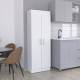 Nepal Pantry Cabinet, Space-Efficient 2-Door Design with Multiple Shelves B070P173199