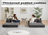 78.7-Inch Convertible Sleeper Sofa Bed with Cylindrical Pillow, Chenille Folding Mattress Couch with W834P337412