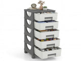 5-Drawer PP Storage Cabinet Vertical Slim Organizer for Bedroom Bathroom Office 70527350