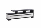 1pc Entertainment Console Modern Design Chalk Ebony Wood Finish Open Shelf Two Spacious Drawers TV B2741P295141