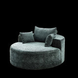 55''L Chenille Sponge single sofa,No Assembly Required,Fluffy Modern Sleeper Chair for Living room, W834P221025