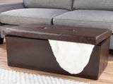 30-inch Faux Leather Folding Storage Ottoman with Removable Bin 45960742
