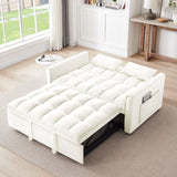 55.1-inch 3-in-1 convertible sofa bed, modern velvet double sofa Futon sofa bed with adjustable W2564P206921