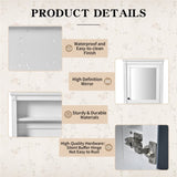 24'' x 27'' Wall Mounted Bathroom Storage Cabinet with Mirror, Medicine Cabinet with Height N710P195492K