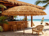 1.6 x 16.4 ft Artificial Thatch Roofing Roll, Waterproof & Fire-Resistant, for Patio, Pool & Beach 29656545
