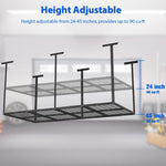 ZUN 3 ft. x 8 ft. Overhead Garage Storage Rack Heavy Duty Metal Garage Ceiling Storage Racks 24684900