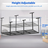 ZUN 3 ft. x 8 ft. Overhead Garage Storage Rack Heavy Duty Metal Garage Ceiling Storage Racks 24684900